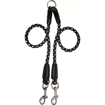 Vodítko pro psa Palkar vodítko rozdvojka pro psy 50 cm x 14 mm černo-bílá