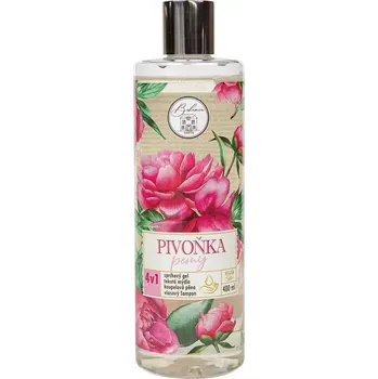 Sprchový gel 4v1 sprchový gel, šampon, mýdlo a pěna pro ženy 400ml - Pivoňka