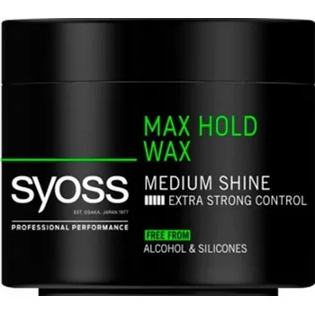 Stylingový přípravek SYOSS SYOSS_MAX HOLD WAKE Střední lesklá vlasy Styling vosk 150 ml