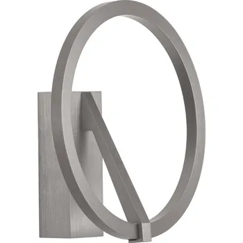 Nástěnné svítidlo Stříbrnošedé kovové nástěnné LED světlo Nova Luce Tilia