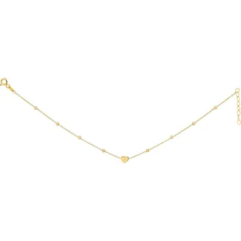 Náramek Zlatý náramek, anker - srdce - AP534-9359