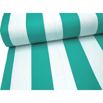 Mirtex Tkanina TENDA SOLE TAORMINA 220/217 Zeleno-šedé pruhy šíře 200cm
