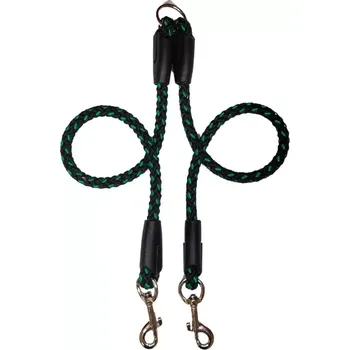 Vodítko pro psa Palkar vodítko rozdvojka pro psy 50 cm x 14 mm černo-zelená