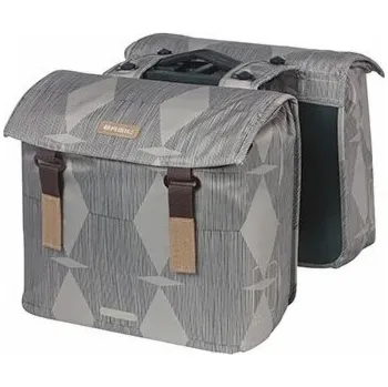 Městský batoh Bazalka Batoh BASIL ELEGANCE DVOJITÝ PANNIER MIK 40-49L, MIK System (připraven k použití) nepromokavý zámek taupe (NOVINKA 2024)