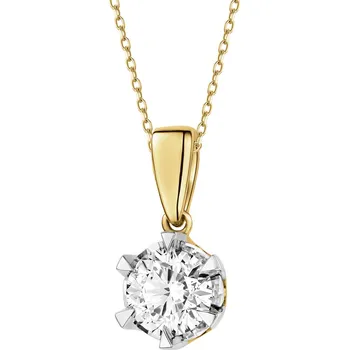 Přívěsek Přívěsek ze žlutého a bílého zlata s briliantem - 0,50 ct - ryzost 585 - 151.307