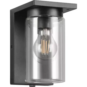 Venkovní osvětlení Trio Leuchten 211660132 ARDILA - Nástěnné černé venkovní svítidlo s možností aktivace automatického senzoru DEN / NOC, IP44, 1 x E27 (Venkovní moderní svítidlo na zeď v černé barvě)