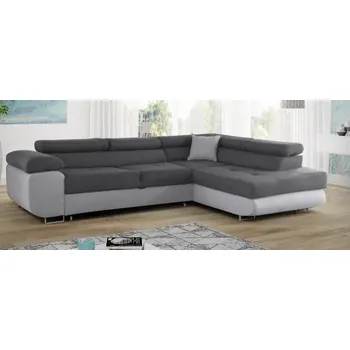 Sedací souprava Rohová sedací souprava DOLI, pravá, šedá (alfa 17/19)