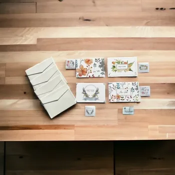 Sada dárkových přání s obálkami a samolepkami, WHITE ORCHID