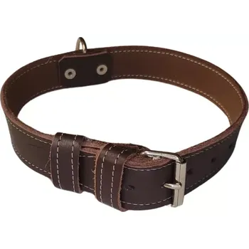 Obojek pro psa Palkar obojek z kůže hlazenice pro psy 60 cm x 30 mm hnědý