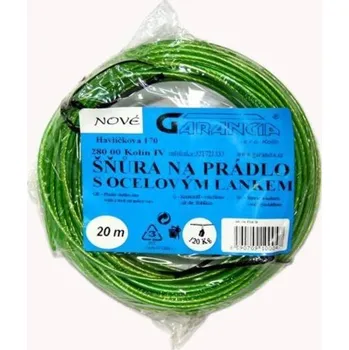 Šňůra na prádlo Šňůra prádelní s ocelovým lankem 40 m