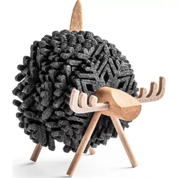 Vánoční plstěné podšálky - Los - tmavě šedé