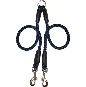 Vodítko pro psa Palkar vodítko rozdvojka pro psy 50 cm x 14 mm černo-modrá