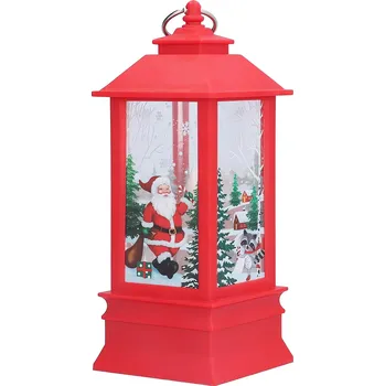 Venkovní osvětlení APT DA45 LED vánoční lucerna - červená - 20 cm
