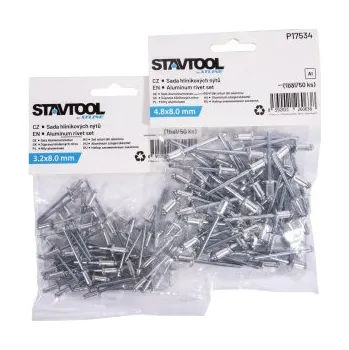 Nýt XTline Sada hliníkových nýtů 3,2 x 12,7 mm