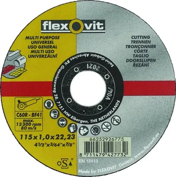 Řezný kotouč Kotouč řezný Flexovit C46R-BF41 115×22,23 mm 1 mm