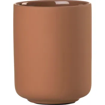 Dávkovač mýdla Zone Denmark Terakotově červený kameninový stojan na zubní kartáčky Ume