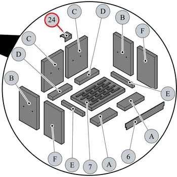Krbová kamna Náhradní díl pro HAAS+SOHN - DRŽÁK CIHEL - NIVALA černá - 432317006013