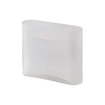Váza Váza Muuto Ridge Vase Frosted Glass bílá Low 16,5