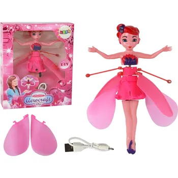 Panenka LEAN Toys 17389 Magic Fairy létající víla