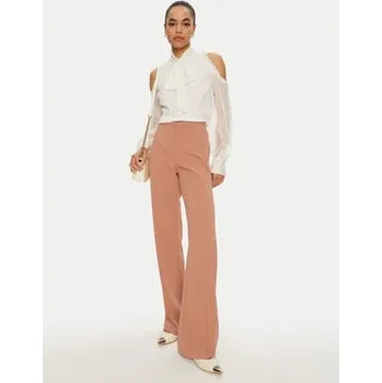 Dámské kalhoty PINKO Kalhoty z materiálu Hulka 100054 7624 Hnědá Regular Fit 46