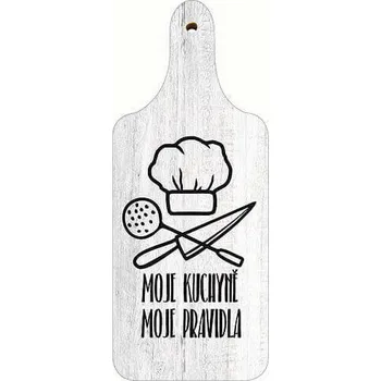 Kuchyňské prkénko Bohemia Gifts Dekorační dřevěné prkénko Moje kuchyně, bílá