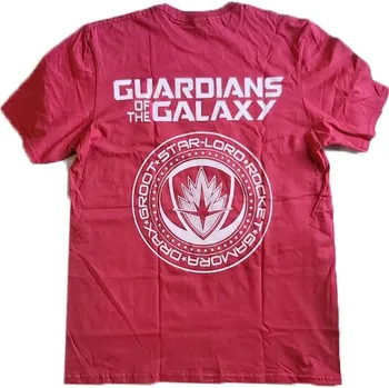 Pánské tričko 123 | Pánské tričko Strážci galaxie Shield červené - M / Červená