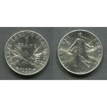 FRANCIE. 1 franc 1999. KM-925.1