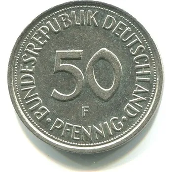 NĚMECKO. 50 Pfennig 1989/F
