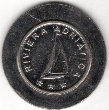 ITÁLIE. Riviera Adriatica. Sala Giochi Dollaro. Herní žeton