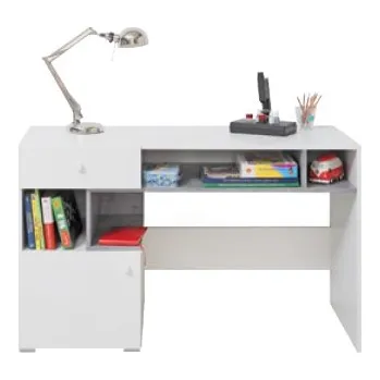 Psací stůl psací stůl Giga 10 se zásuvkou poličkami a skříňkou bílý lux / beton