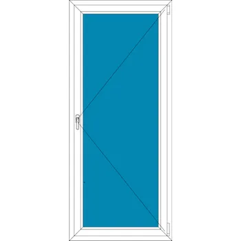 Okno Aluplast Balkónové dveře 80x220 | otevírací | Ideal 8000 | Trojsklo BARVA PROFILU: Bílá - Dekor