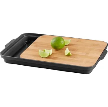 Kuchyňské prkénko KRÁJECÍ DESKA s výsuvným podnosem/nádobou