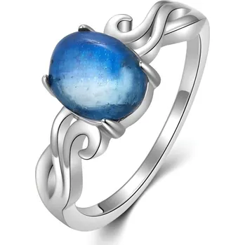 Prsten 4U Stříbrný prsten s přírodním kyanitem Loraine Velikost prstenu: obvod 57 mm (průměr 18,1 mm)