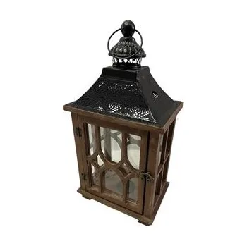 Lucerna Malá lucerna 24 x 17 x 47 cm hnědá