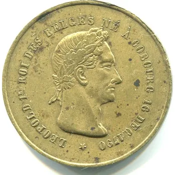 BELGIE. Leopold I. Úmrtní medaile 1865.