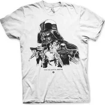 Pánské tričko 123 | Pánské tričko Star Wars Darth Vader bílé - M / Bílá