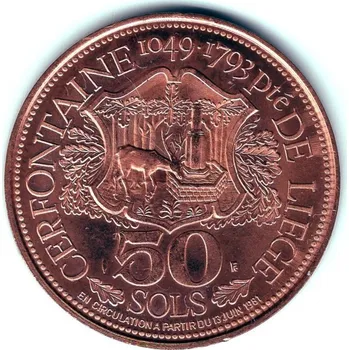 BELGIE. 50 Sols 1981. Cerfontaine.