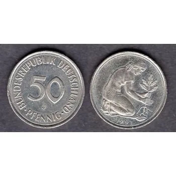 NĚMECKO. 50 Pfennig 1991/J.