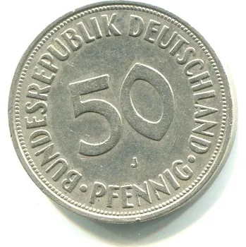 NĚMECKO. 50 Pfennig 1974/J