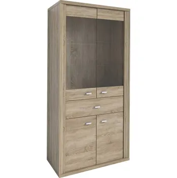 Obývací stěna Nevada NW-10 široká smontovaná prosklená vitrína