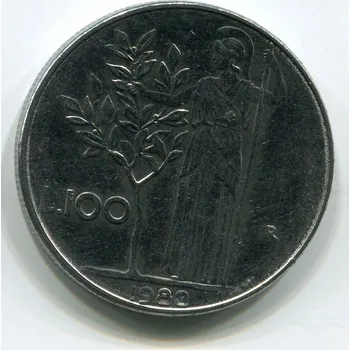 Sběratelství ITÁLIE. 100 lire 1983.