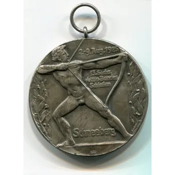 SACHSEN. Schneeberg. 13. Sächs. Wettin-Bundes Schiessen. 1925. Ag.