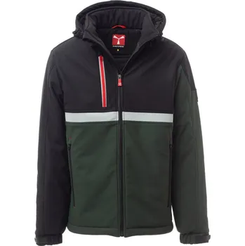 Pánské oblečení Zimní pánská softshellová bunda WISE PAD, Payper Barva: ZELENÁ/ČERNÁ, Velikost: XL