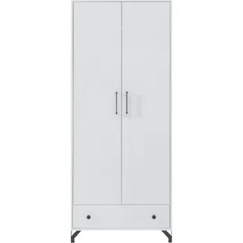 Obývací stěna bílá šatní skříň vysoký lesk Bergamon BE1