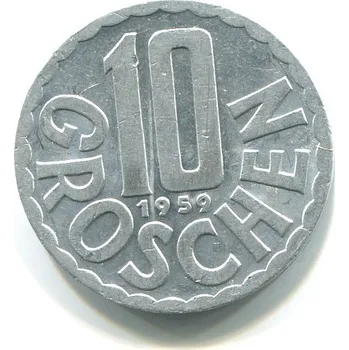 RAKOUSKO. 10 Groschen 1959.