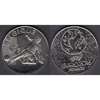 Fotbal. Medaile ze série UEFA EURO 2016. Belgie.