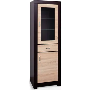 Šatní skříň pevně smontovaná prosklená skříň Korina 11 šířka 60 cm