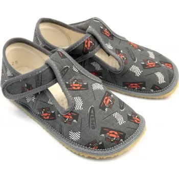 Dívčí obuv Beda Barefoot papuče Šedá formule EUR 30