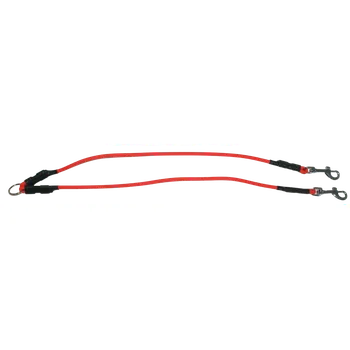 Obojek pro psa Zubíček Rozdvojka na dva psy - kulatá 6 mm (BIOTHANE) Barva: reflexní oranžová