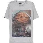 Difuzed | Pánské tričko Jabba The Hutt šedé - L / Šedá